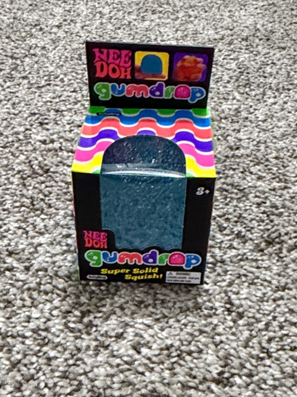 Nee Doh Gumdrop Super Solid Squish Toy - Blue